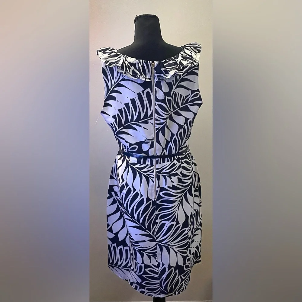 Kate Spade- Black and White Sheath Mini‎ Dress Size 12